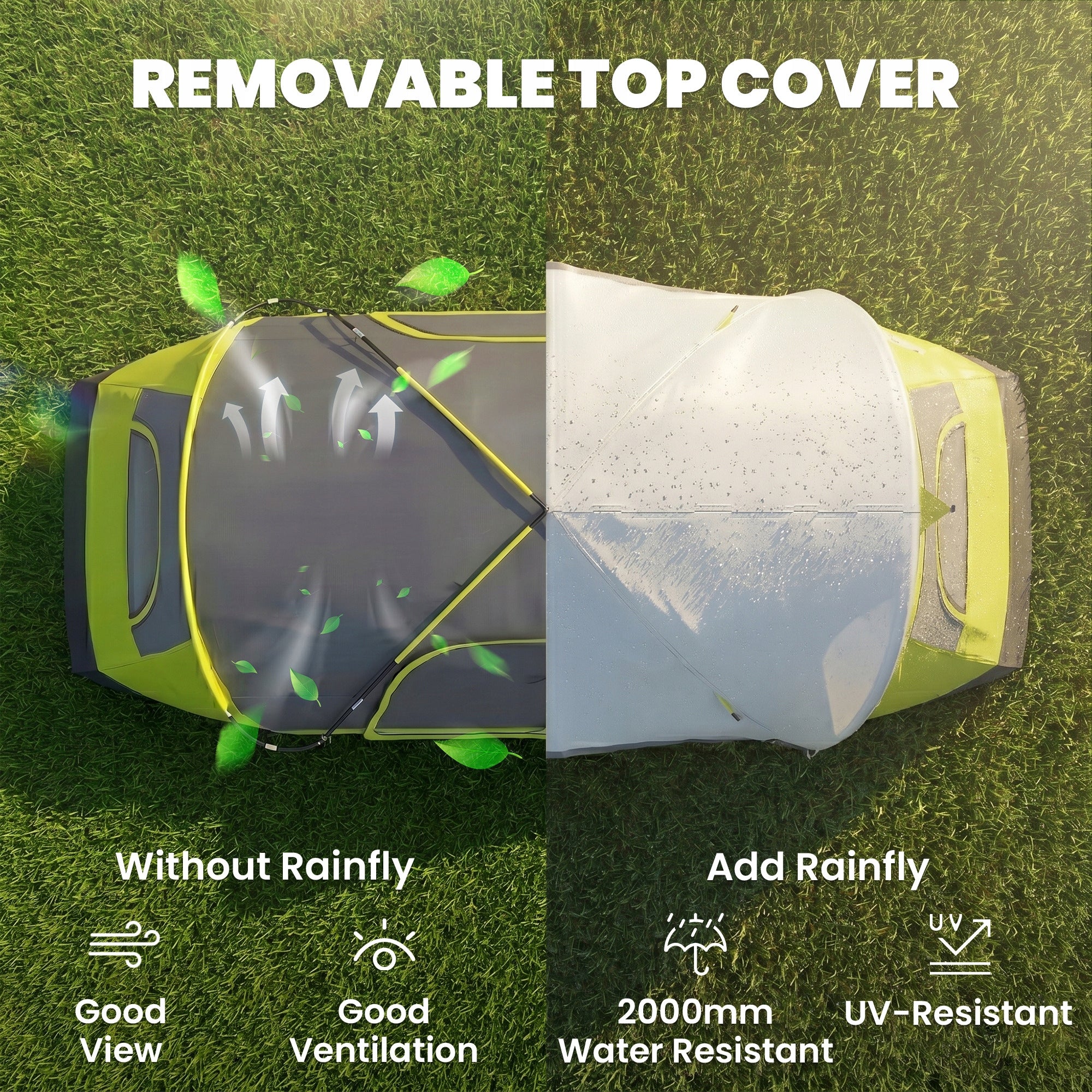 Outsunny Tunnel tent for 6-8 people, with hooks and mesh windows Brand Outsunny