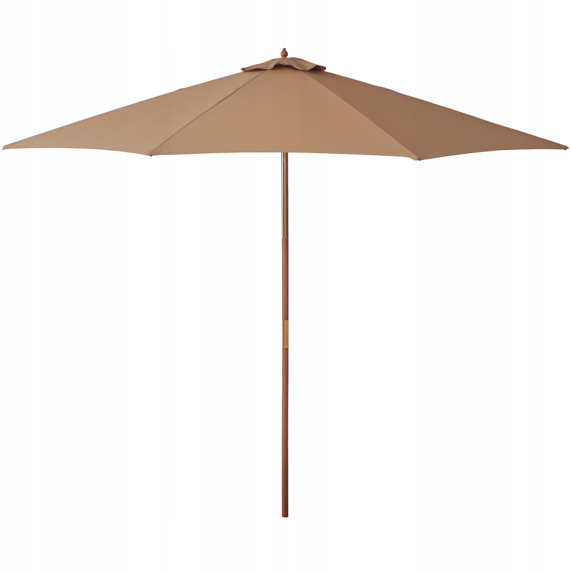 Outsunny Wooden garden umbrella 300 x 300 x 250 cm, khaki