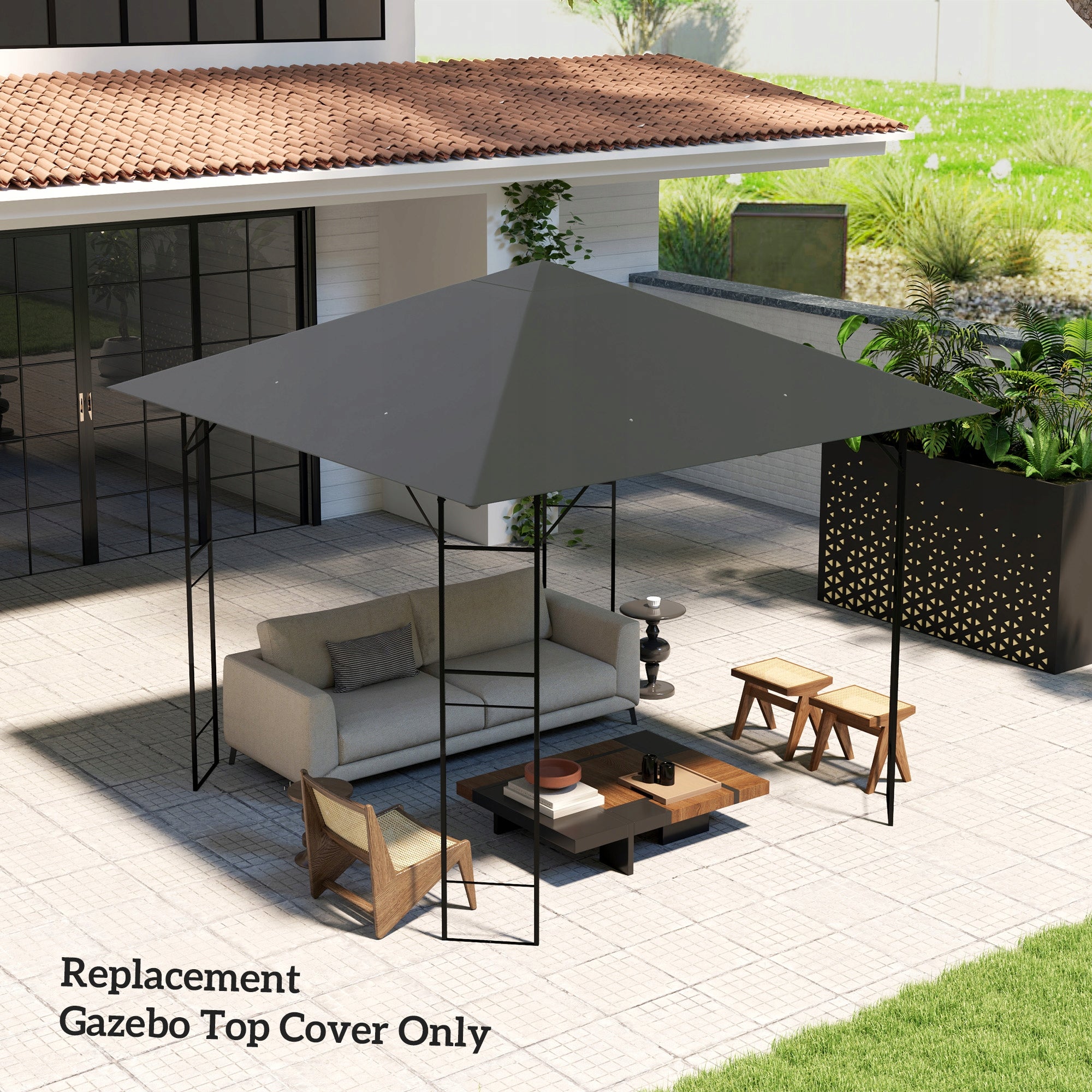 Outsunny replacement roof for pavilion 3 x 3 m waterproof pavilion roof Type pavilion