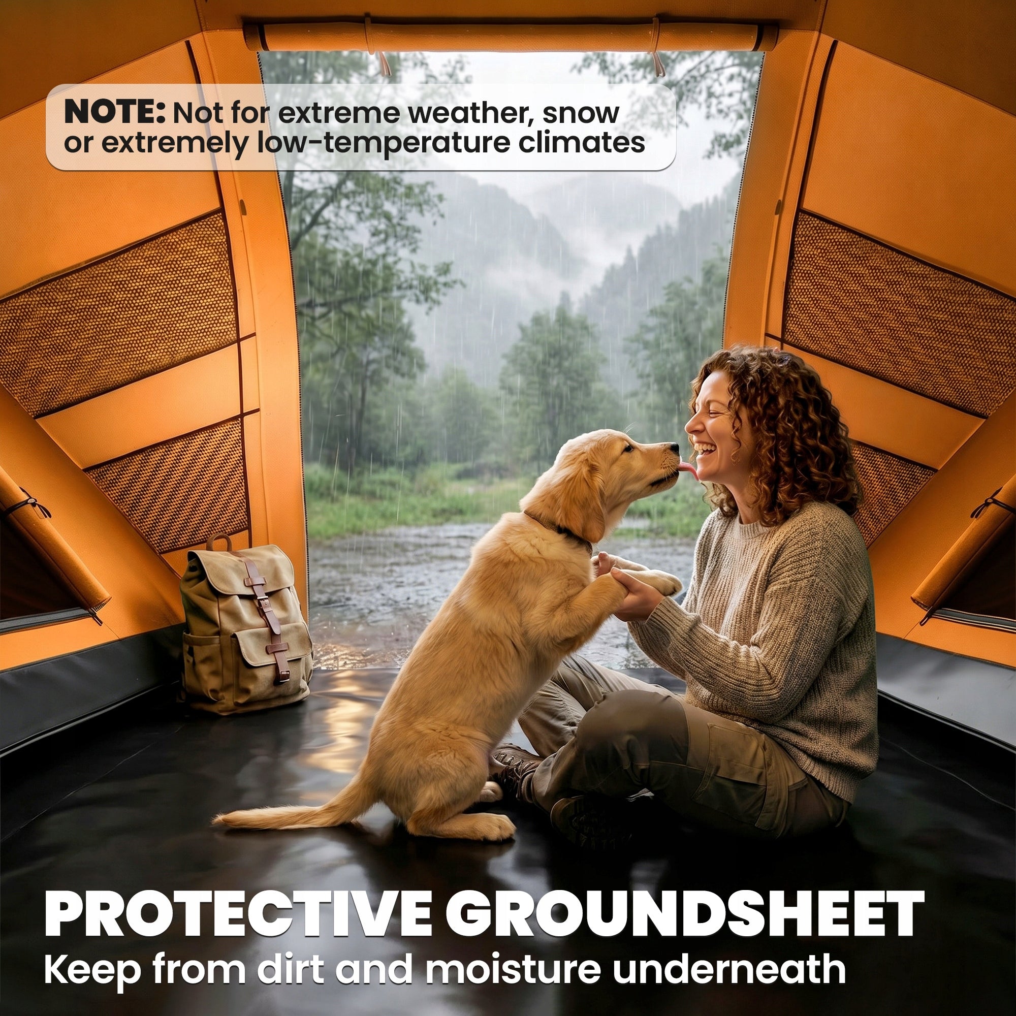 Outsunny tunnel tent for 4-6 people, camping, with doors and floor Kind family