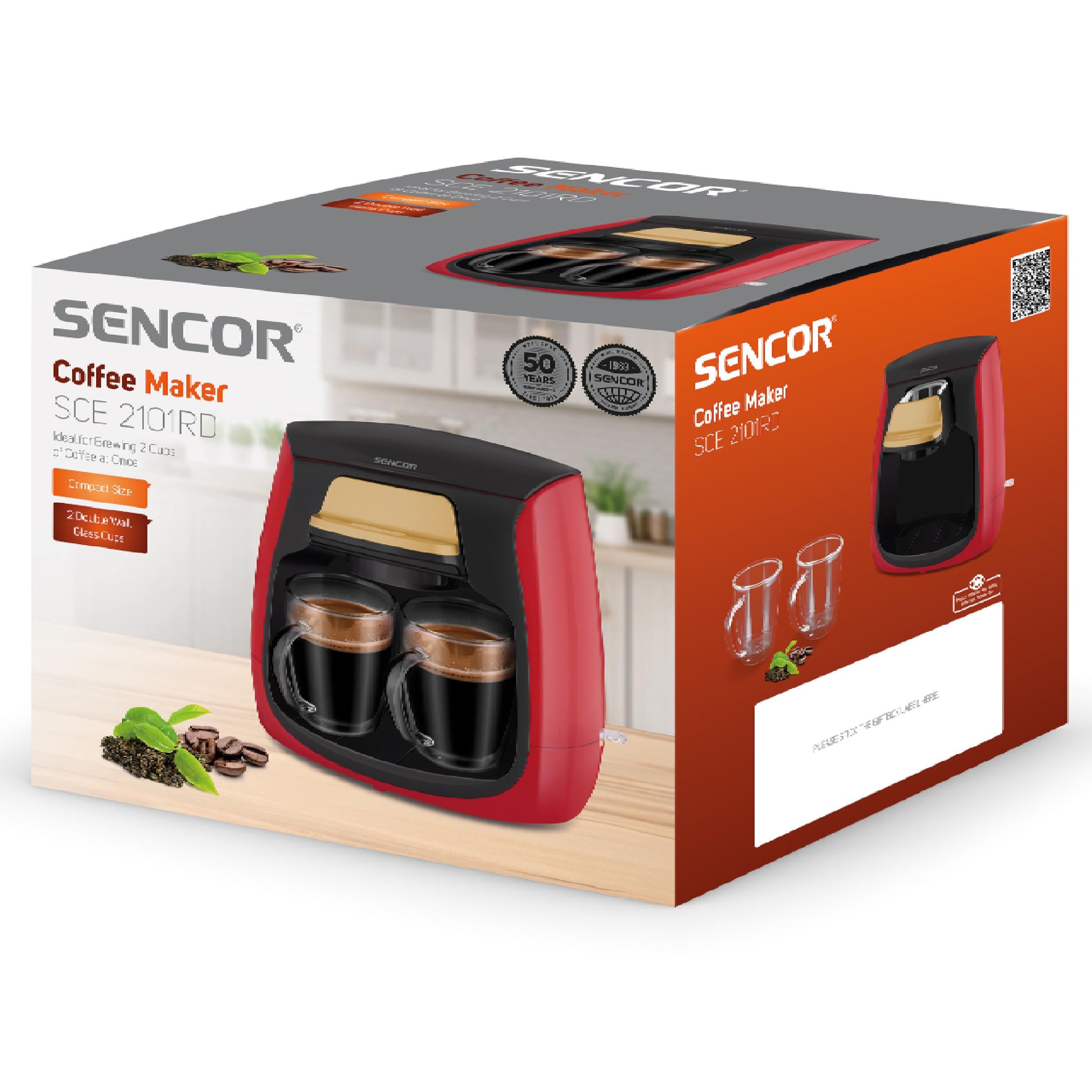 Overflow Coffee Maker Sencor SCE 2101RD 500W Packaging status original