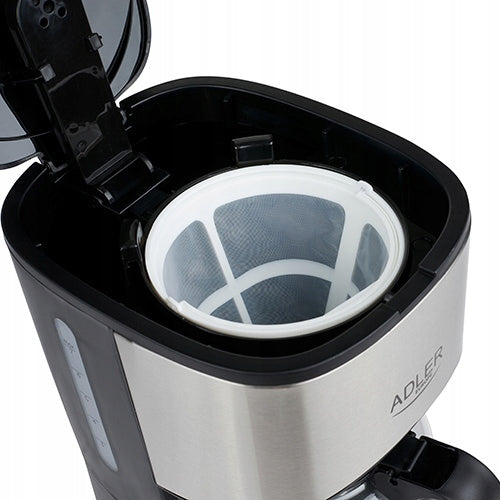 Overflow coffee maker 0,7L 550W Silver with Glass Pitcher Adler EAN (GTIN) 5902934830454
