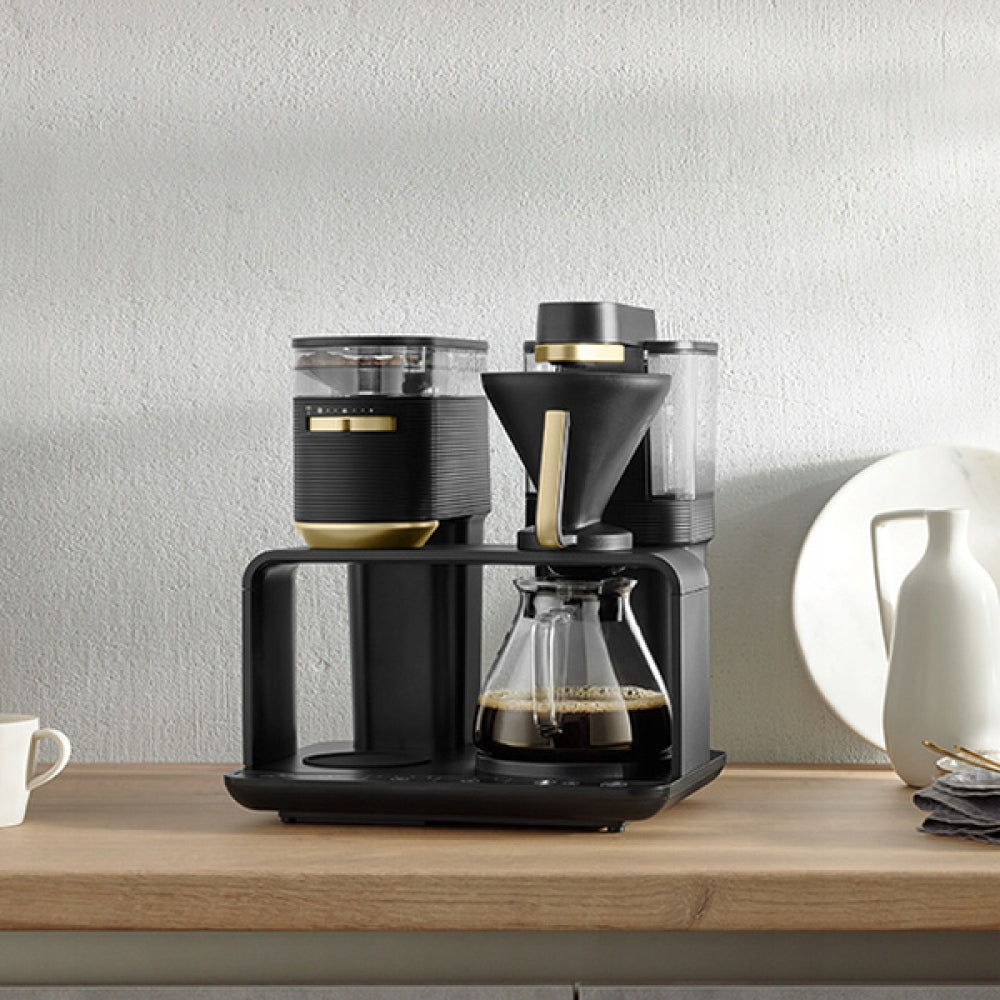 Overflow coffee maker Melitta black 1515 W 1 l jug with grinder Packaging status original