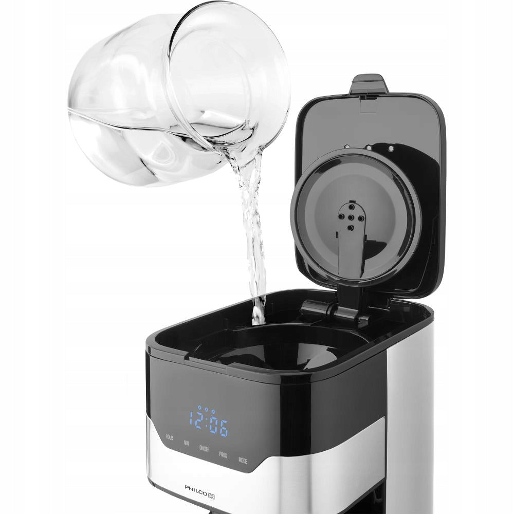 Overflow coffee maker Philco PHCM 3000 1,2l 800W stainless steel LCD timer EAN (GTIN) 8590669262090