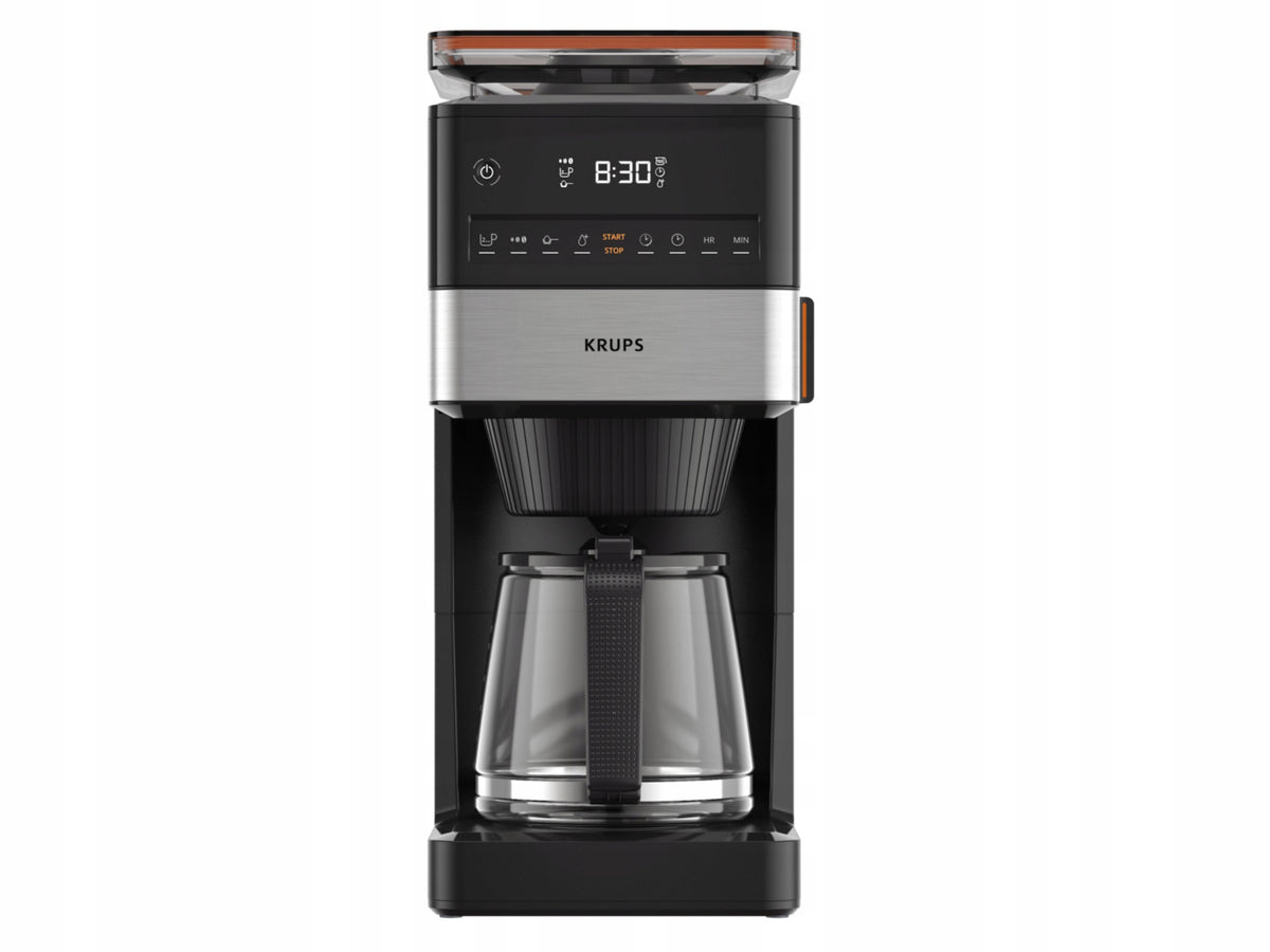 Overflow coffee maker with built-in steel grinder KRUPS Grind&BrewXL KM8428