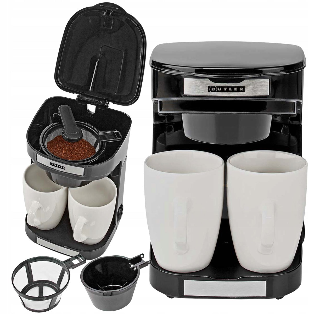 Overflow machine Butler Compact 450W filter 2 porcelain cups 0,25L