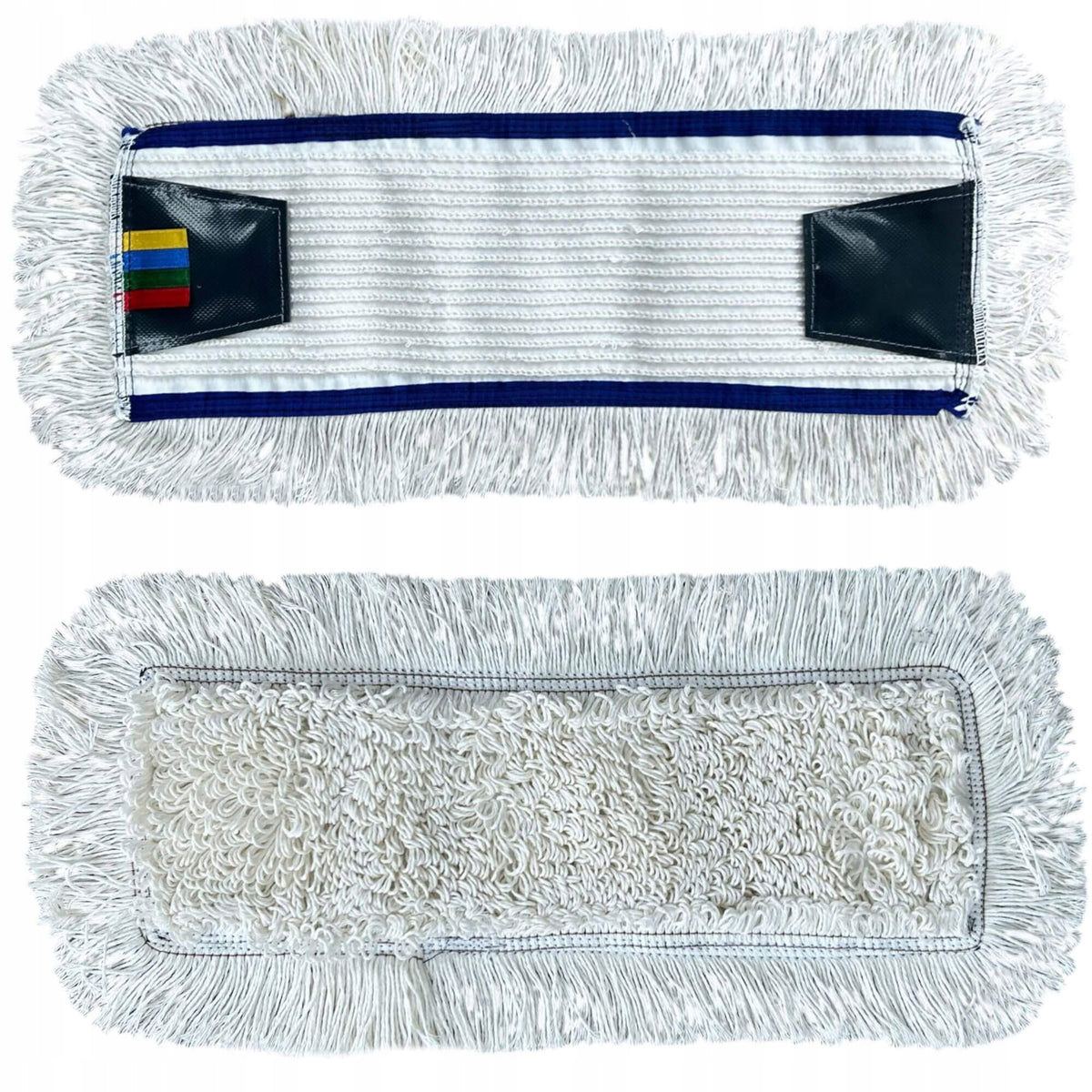 Overlay Mop Flat Cotton Trapezoidal Clip White 40cm HS411T Brand deClean