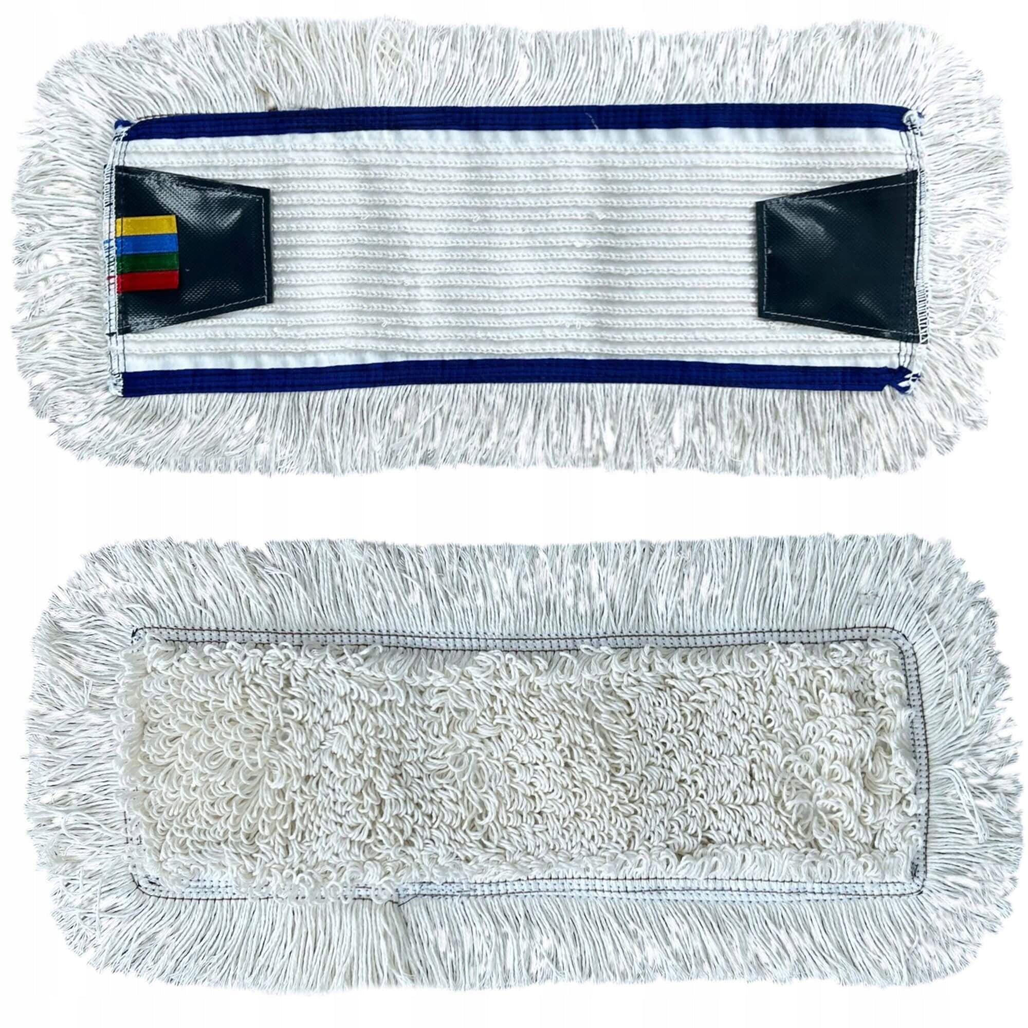 Overlay Mop Flat Cotton Trapezoidal Clip White 40cm HS411T Brand deClean