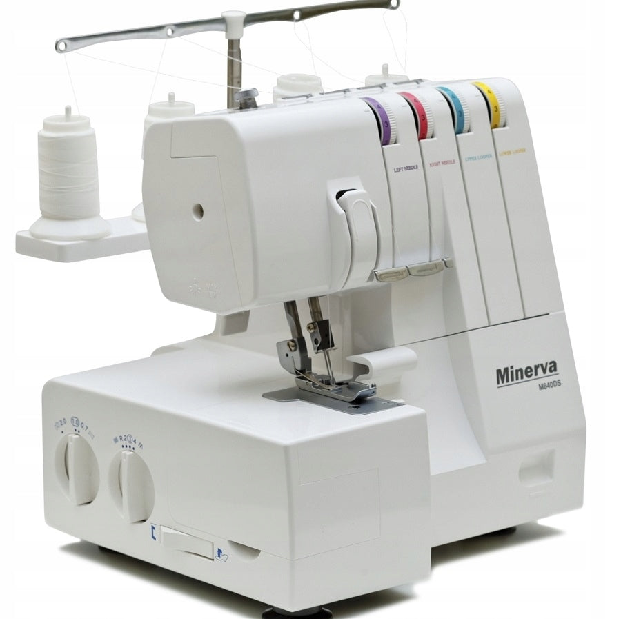 Overlock sewing machine home 4-thread Minerva M840DS + FREEBIE Dominant color white