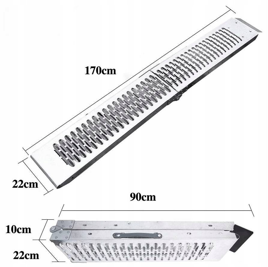 Overrun folding UNITRAILER steel loading ramp for trailer 170 cm Manufacturer code 16159