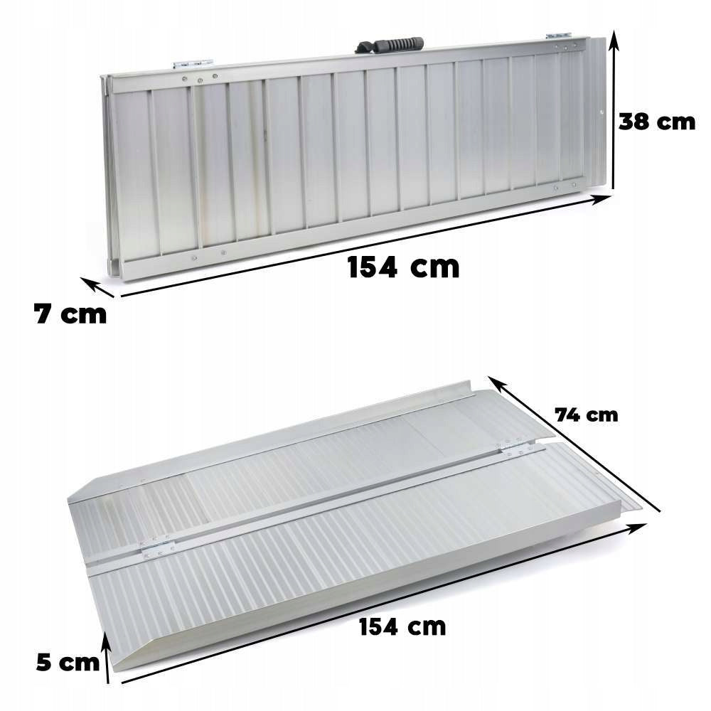 Overrun ramp aluminium driveway 154cm LOAD CAPACITY up to 270kg ramp weight 15kg Brand Barracuda