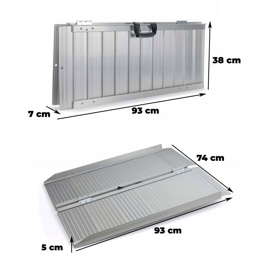 Overrun ramp aluminium driveway 93 cm LOAD CAPACITY up to 270 kg ramp weight 9kg Brand Barracuda
