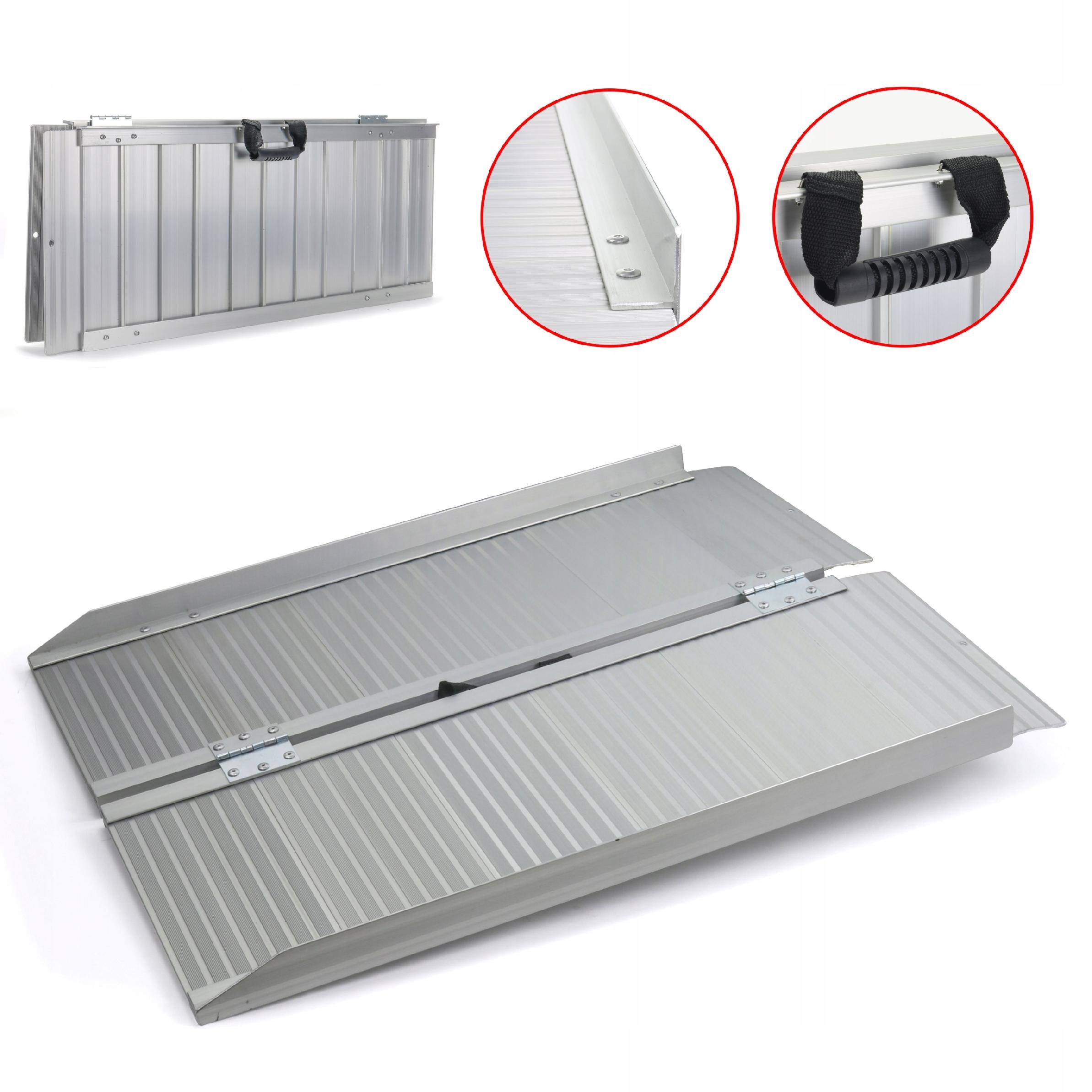 Overrun ramp aluminium driveway 93 cm LOAD CAPACITY up to 270 kg ramp weight 9kg