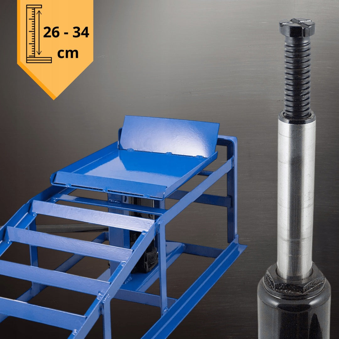 Overrun ramps with hydraulic lift 2x2000 kg steel adjustable Brand no brand
