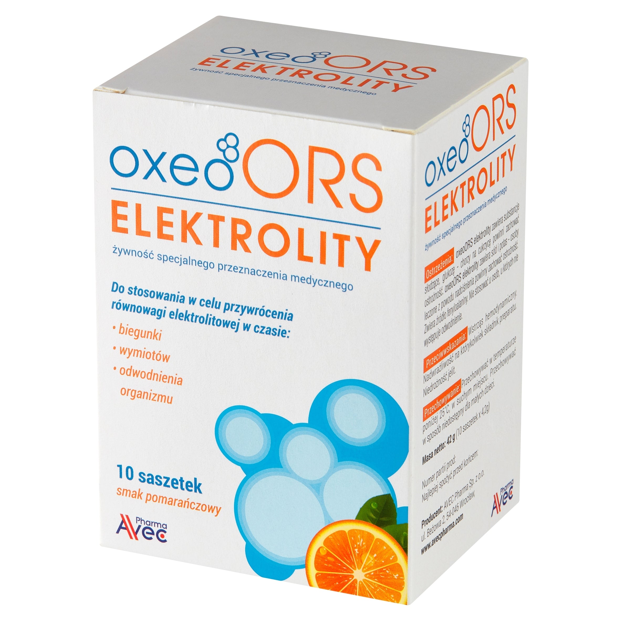 OxeoORS electrolytes EFFECTIVE HYDRATION 10 sash. Manufacturer code 5902020321187