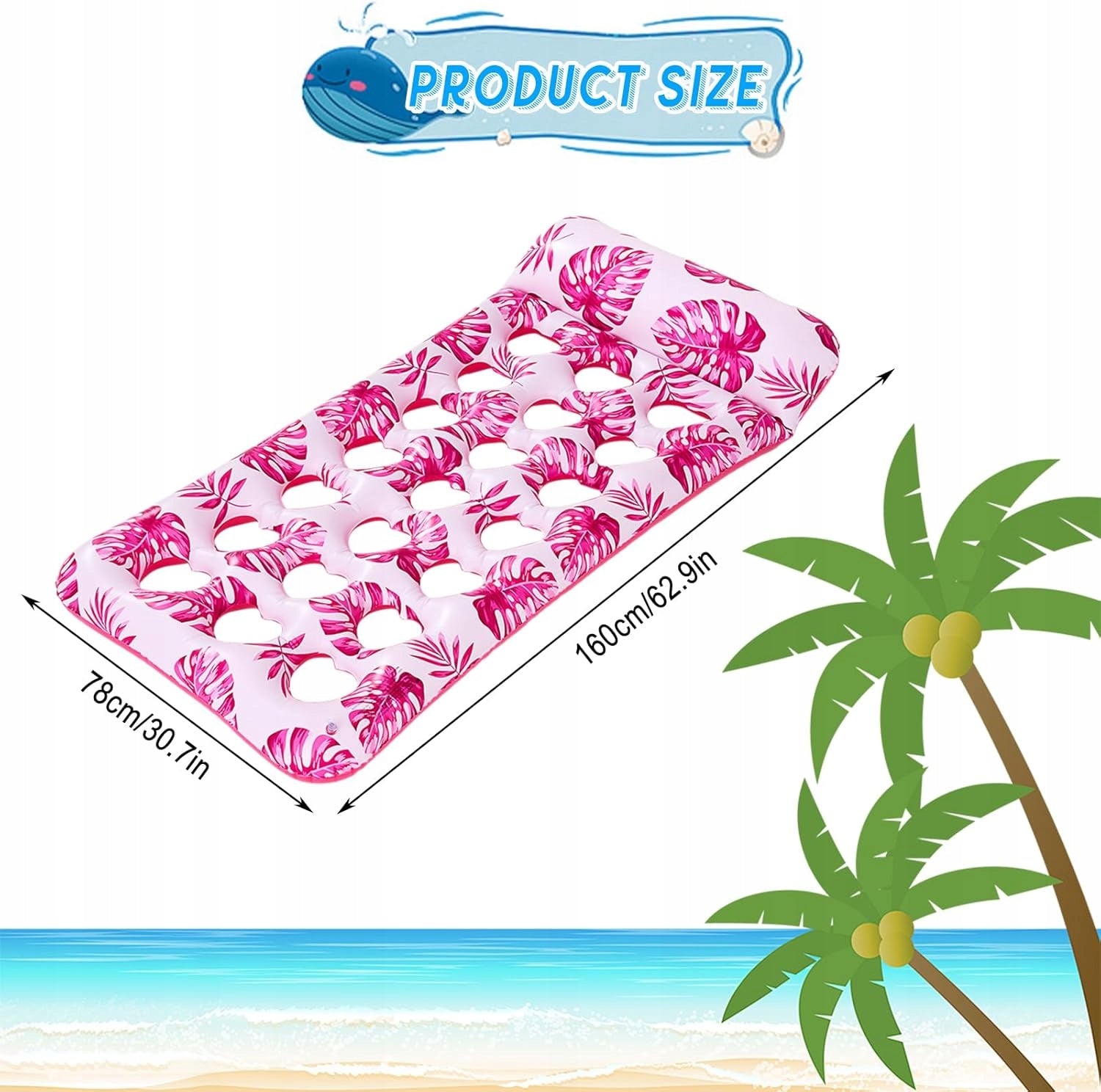 P/08 Hillylolly Inflatable Resting Swimming Mattress 188x88 cm 90kg Brand no brand