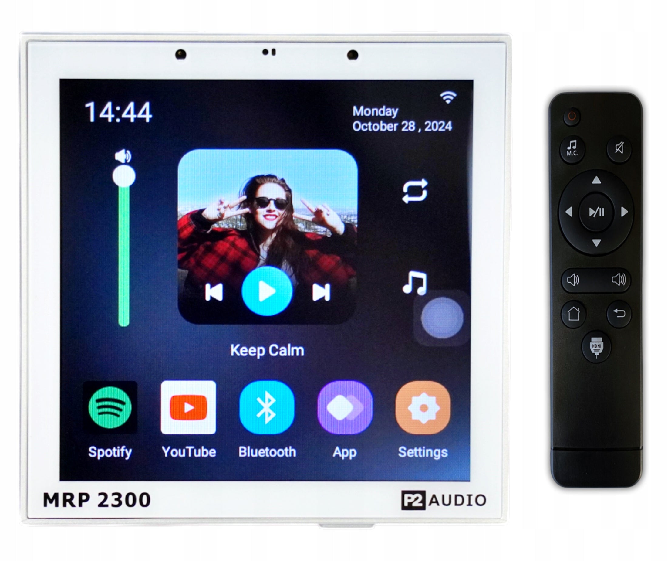 P2 AUDIO INTERNET FLUSH MOUNT RADIO FOR BATHROOM KITCHEN WIFI BT WHITE