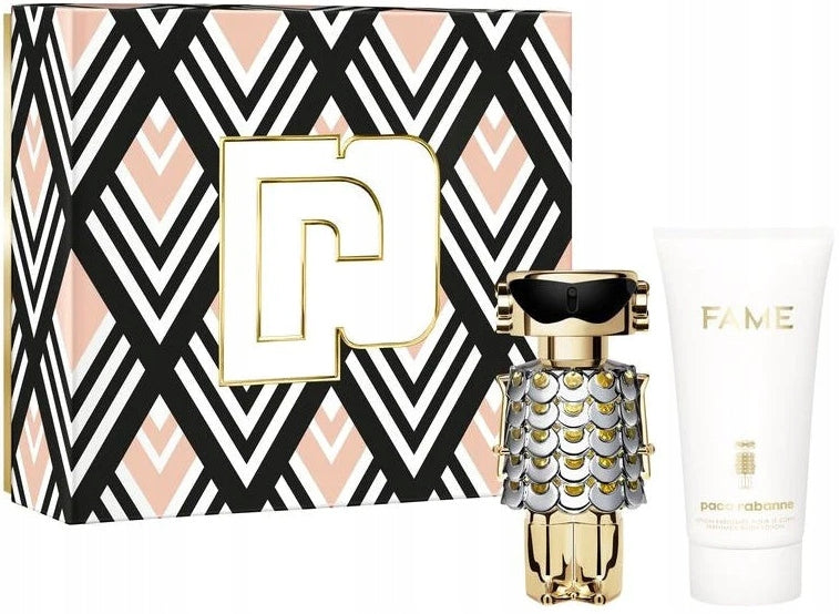 PACO RABANNE Fame Eau de Parfum set 50ml + body lotion 75ml Packaging status original