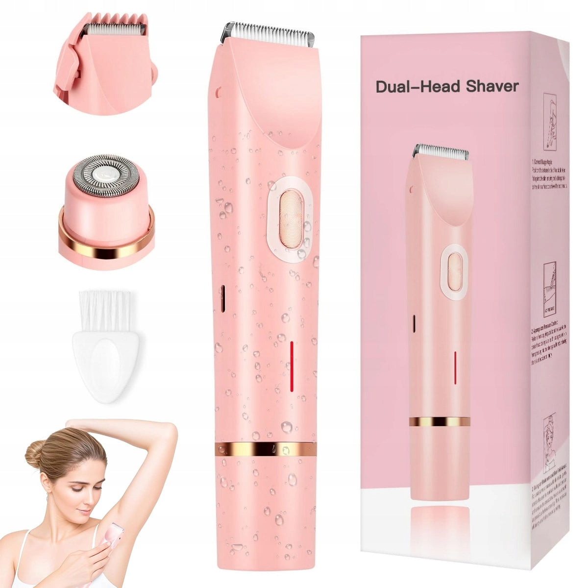 PAINLESS EPILATOR TRIMMER WOMEN'S BIKINI SHAVER FACE BODY LEGS 2IN1