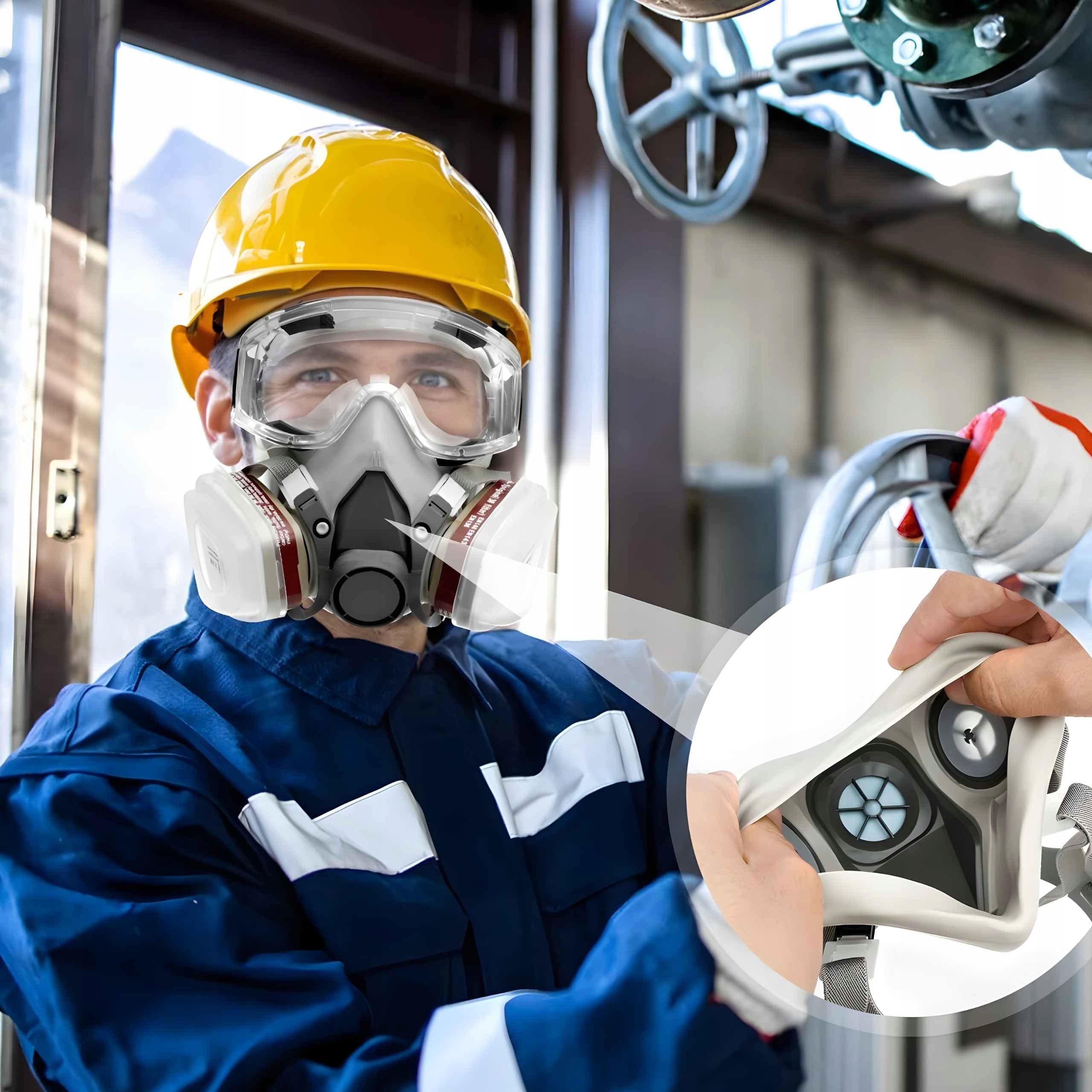 PAINT MASK HALF MASK PROTECTIVE DUST CARTRIDGES CARBON + FILTERS Packaging status original