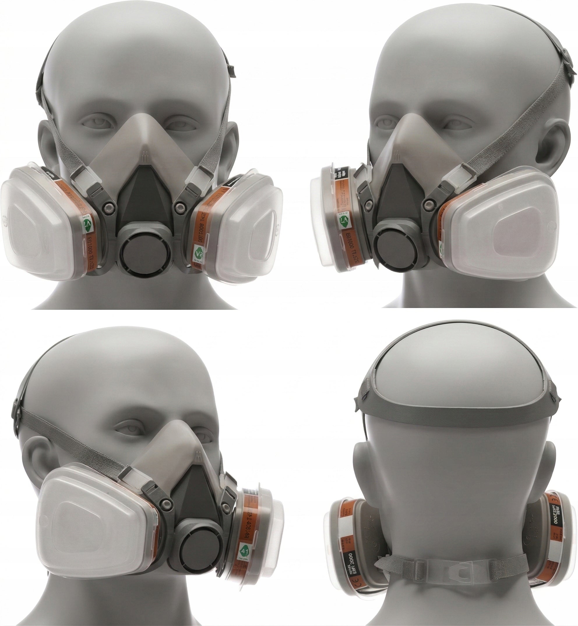 PAINT MASK HALF MASK PROTECTIVE DUST COVER SET CARTRIDGES FILTERS N95 Packaging status original