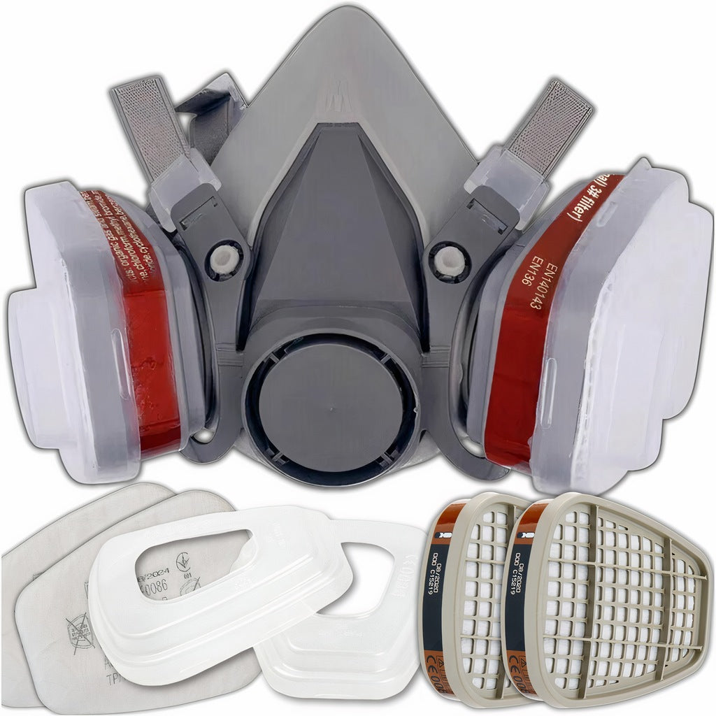 PAINT MASK HALF MASK PROTECTIVE DUST FILTER SET + CARTRIDGES Medical device no