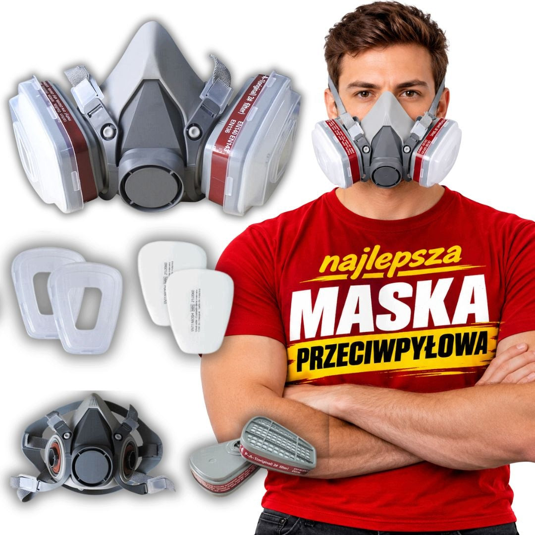 PAINT MASK HALF MASK SET ACTIVATED CARBON - MODEL 6200 SET