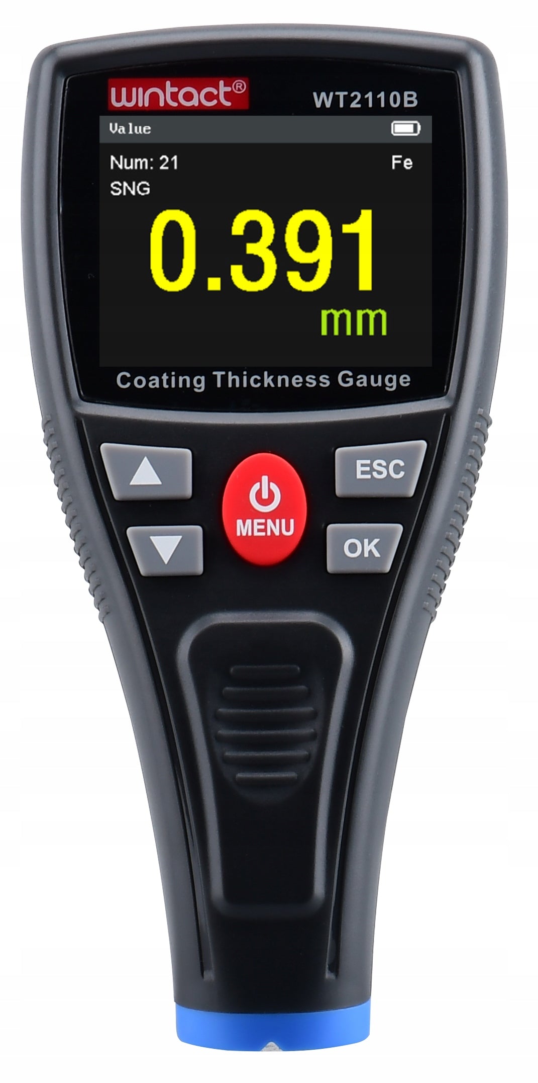 PAINT THICKNESS GAUGE ACCURATE MEASUREMENT OF ALUMINUM COATING HD LCD CHART Batteries included yes