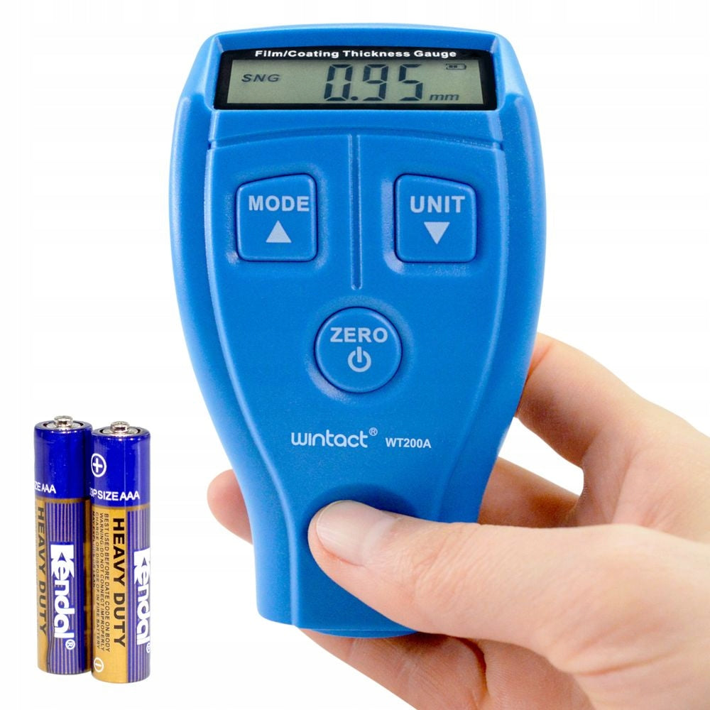 PAINT THICKNESS GAUGE COATING TESTER ALUMINUM SENSOR STEEL SCREEN LCD