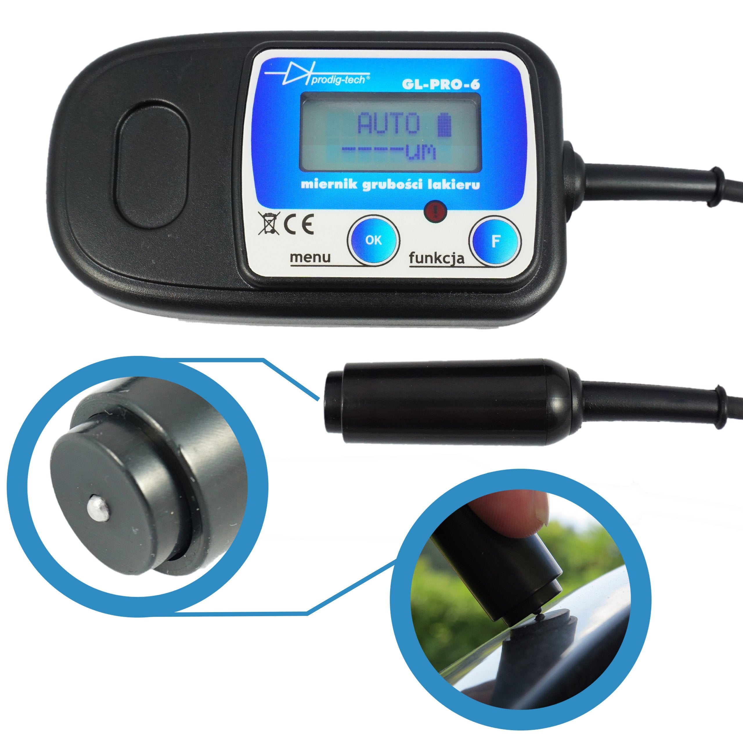 PAINT THICKNESS METER SENSOR TESTER Prodig-Tech GL-PRO-6-F Brand Prodig-Tech
