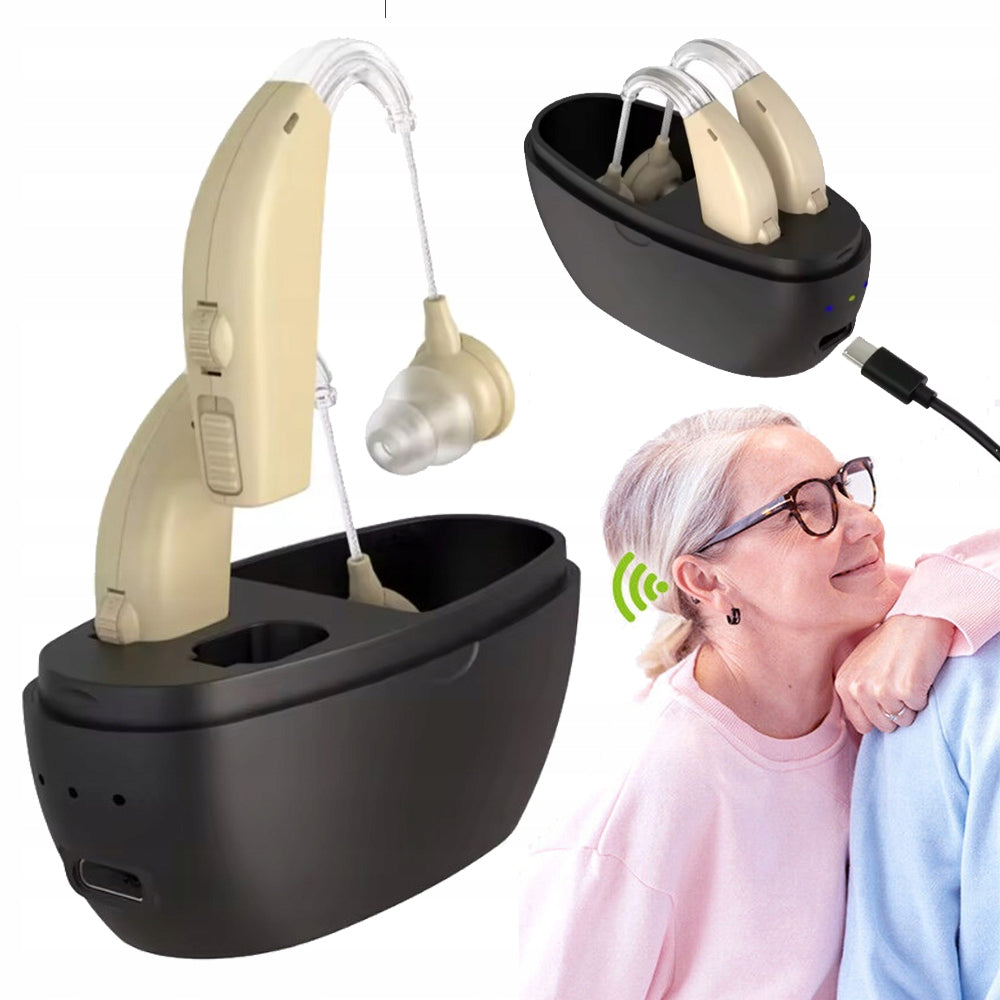PAIR DIGITAL HEARING AID HEARING AMPLIFIER USB CHARGING CAPABILITY