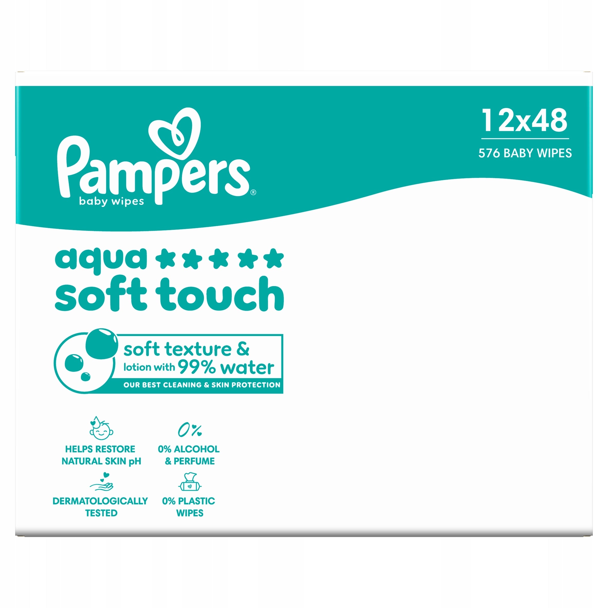 PAMPERS AQUA SOFT TOUCH wipes for children 12x48pcs Manufacturer code 8006530140225