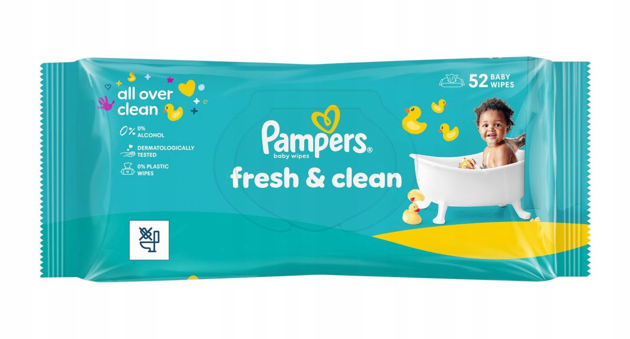 PAMPERS Fresh Clean Wet Wipes for Kids 52 Pack
