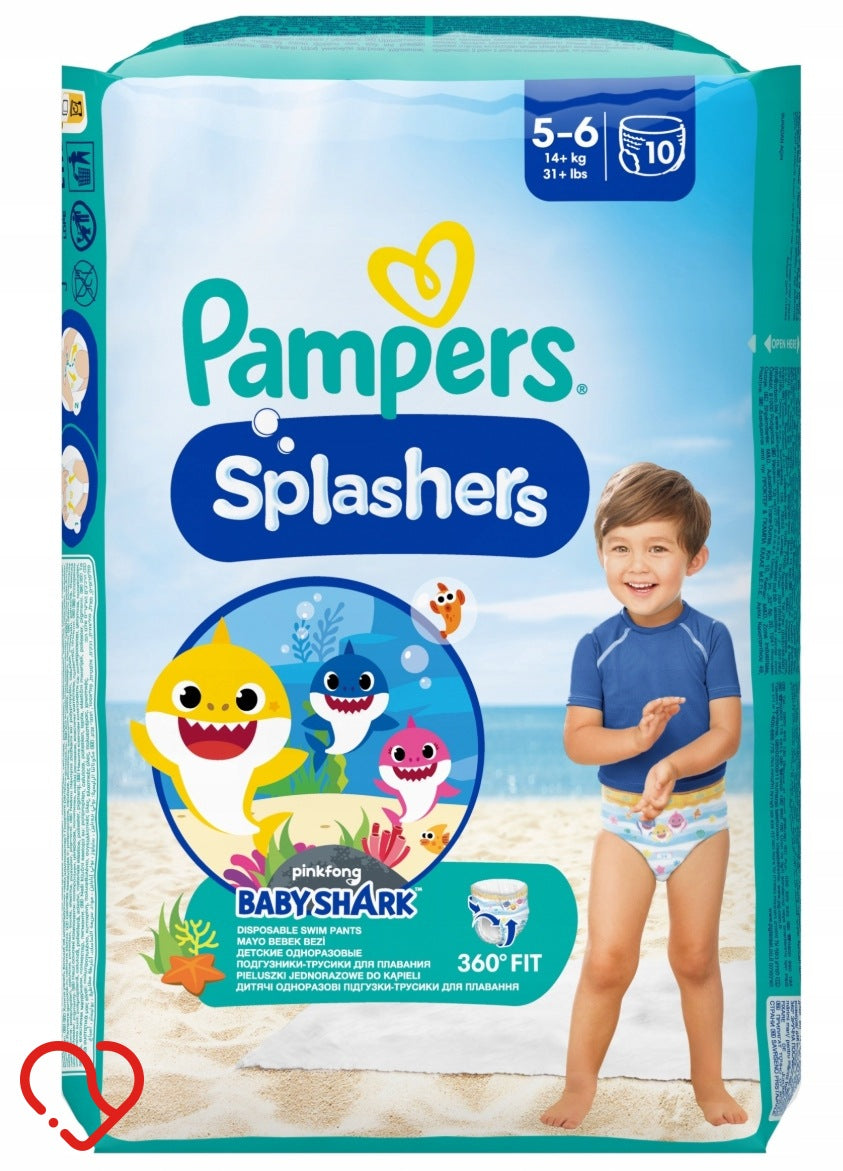 PAMPERS SPLASHERS SWIMMING DIAPERS FOR SWIMMING POOL ROZ 5-6 6-14+KG 10PCS