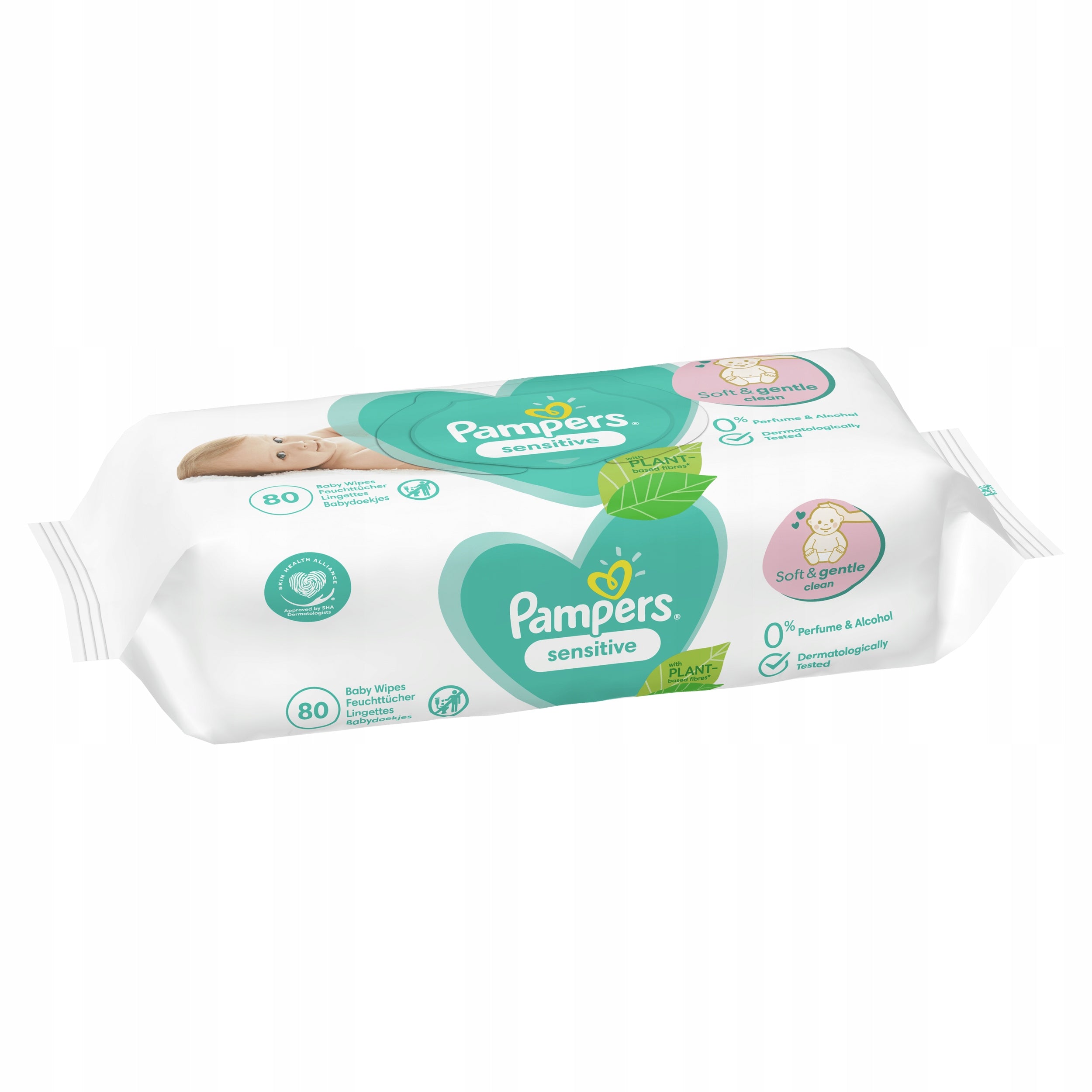 PAMPERS WET WIPES SENSITIVE FOR CHILDREN SET OF 15 x 80 pcs. Manufacturer code 81687213