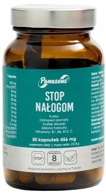 PANASEUS STOP ADDICTION kudzu milk thistle 50 capsules