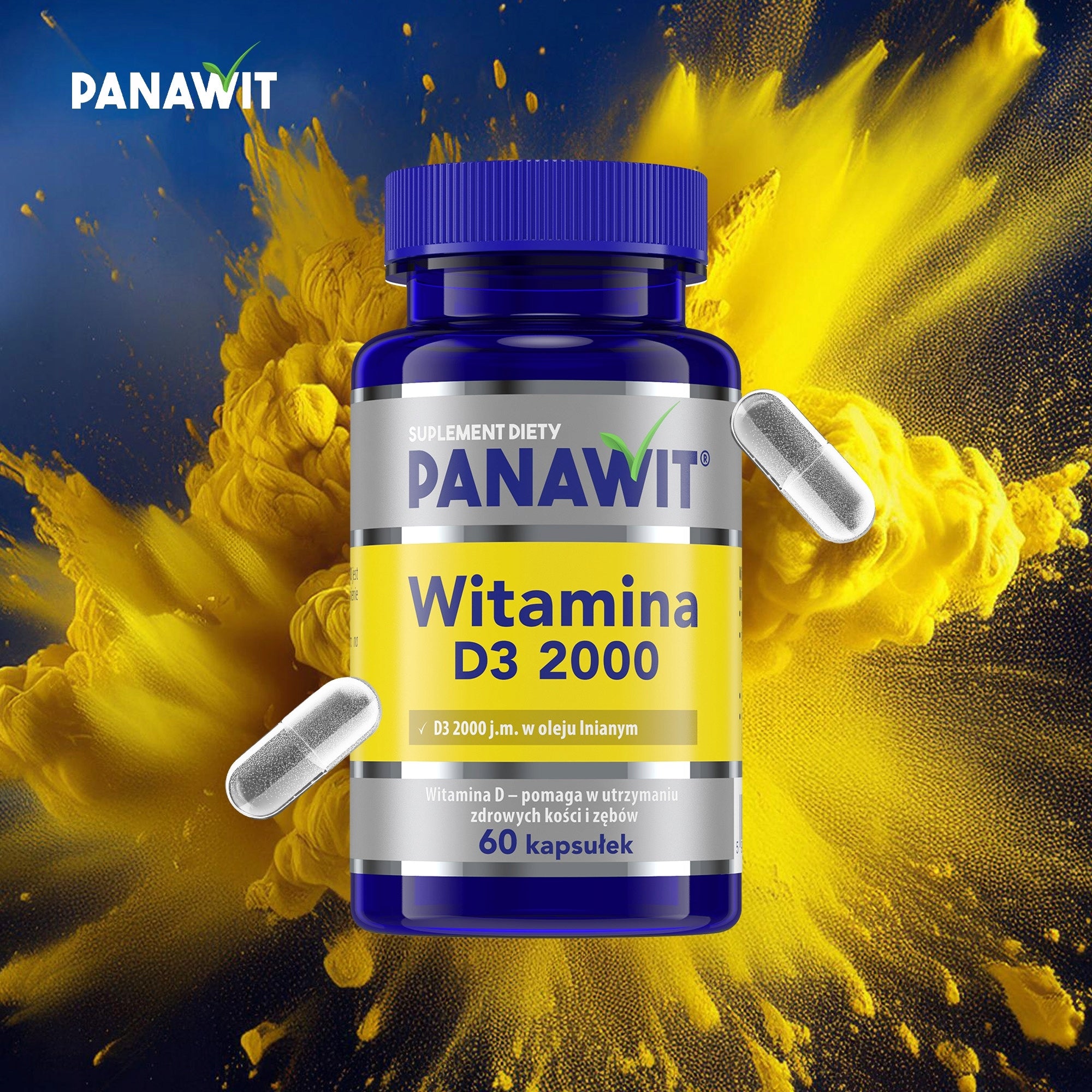 PANAWIT Vitamin D3 2000 IU 60 kaps. Support for bone and immunity Medical device no