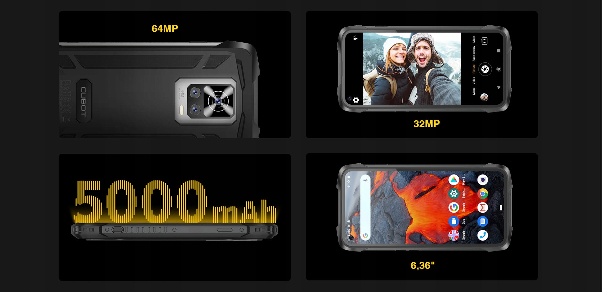 Cubot KingKong 7 Dual-SIM 8/128 GB Schwarz