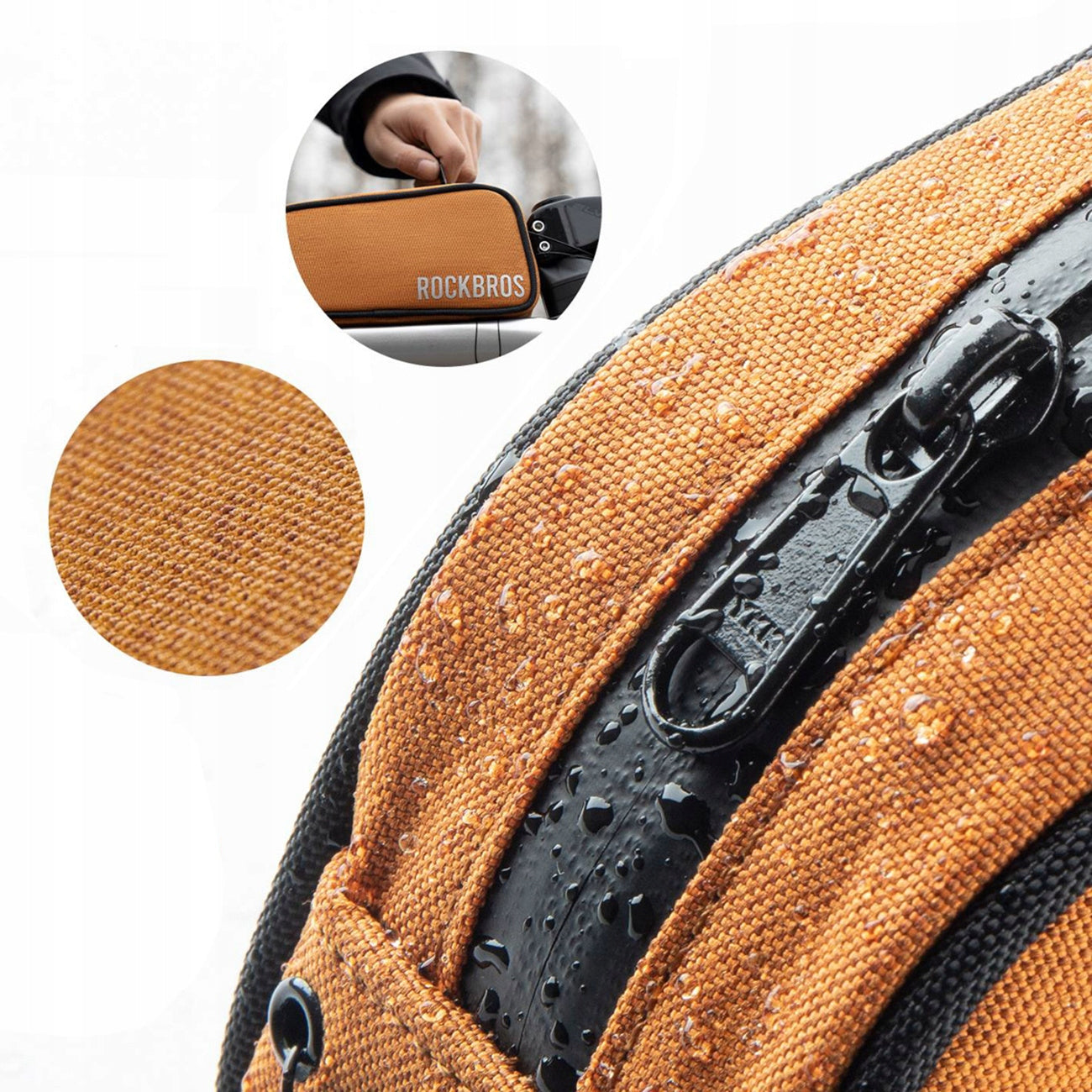 PANNIER BICYCLE BAG FOR FRAME WATERPROOF PHONE POUCH 0,7L ROCKBROS Capacity 0.7 l
