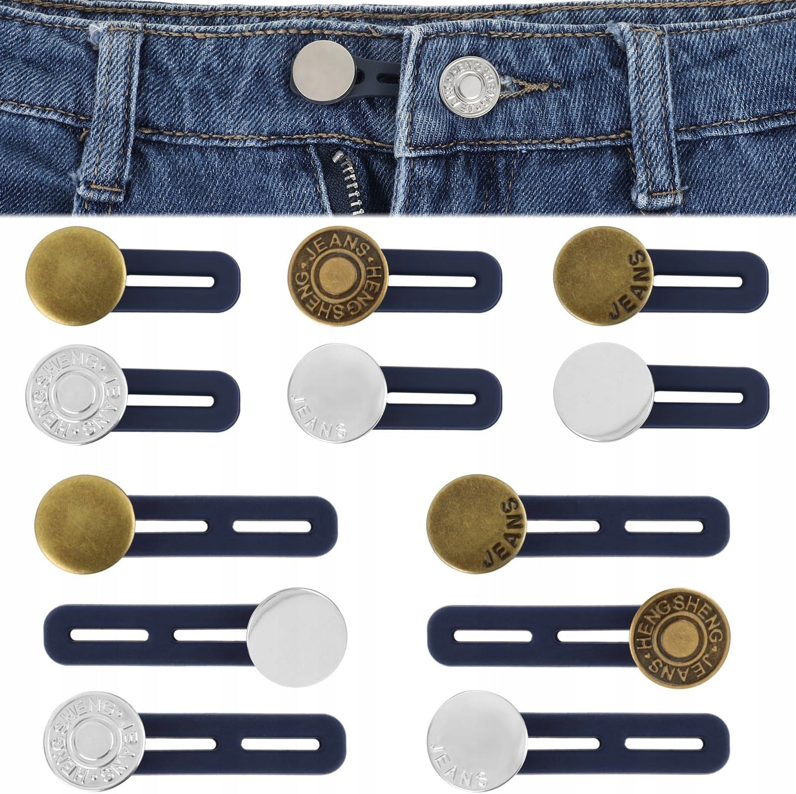 PANTS BUTTON EXTENSIONS 12 PIECES FOR SEAMLESS SHIRT JEANS