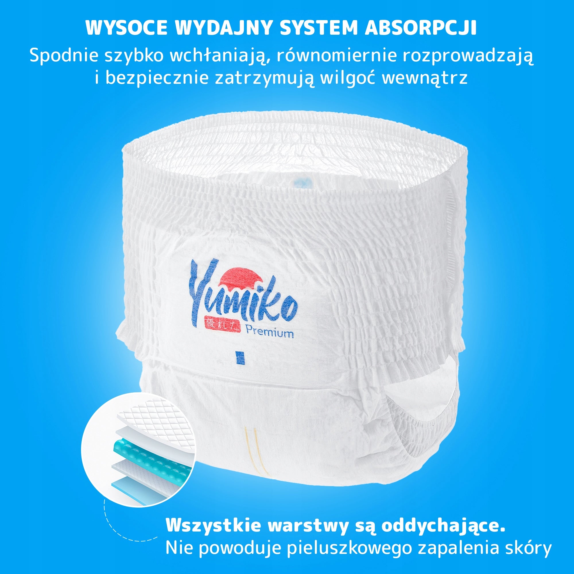 PANTS DIAPERS YUMIKO ROZ.4 (8-13KG ) PREMIUM STOCK 44PCS*6 (264 pcs) Brand YUMIKO