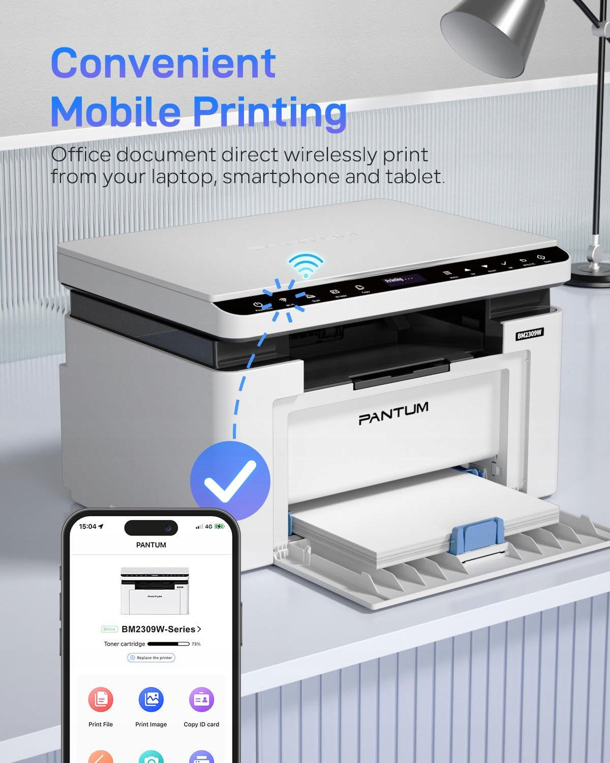 PANTUM BM2309W Laser Printer 3in1 Printing Scan Copy WiFi A4 20 StrMin Brand Pantum