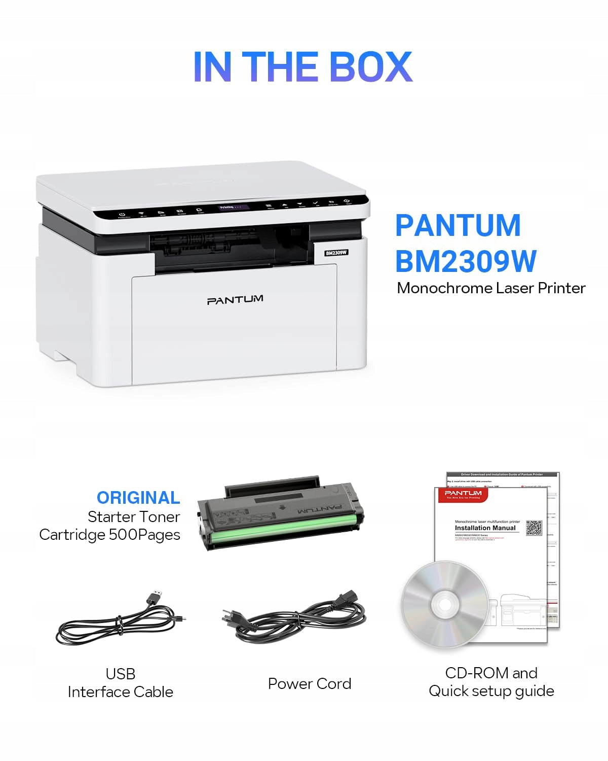 PANTUM BM2309W Laser Printer 3in1 Printing Scan Copy WiFi A4 20 StrMin