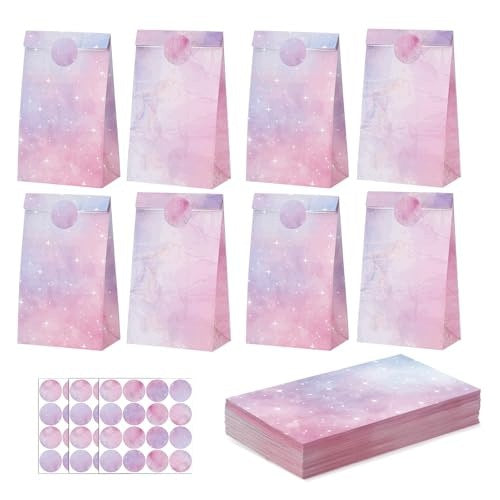 PAPER BAGS FOR GIRLS GRADIENT PINK PURPLE GIFT 36 PCS Brand no brand