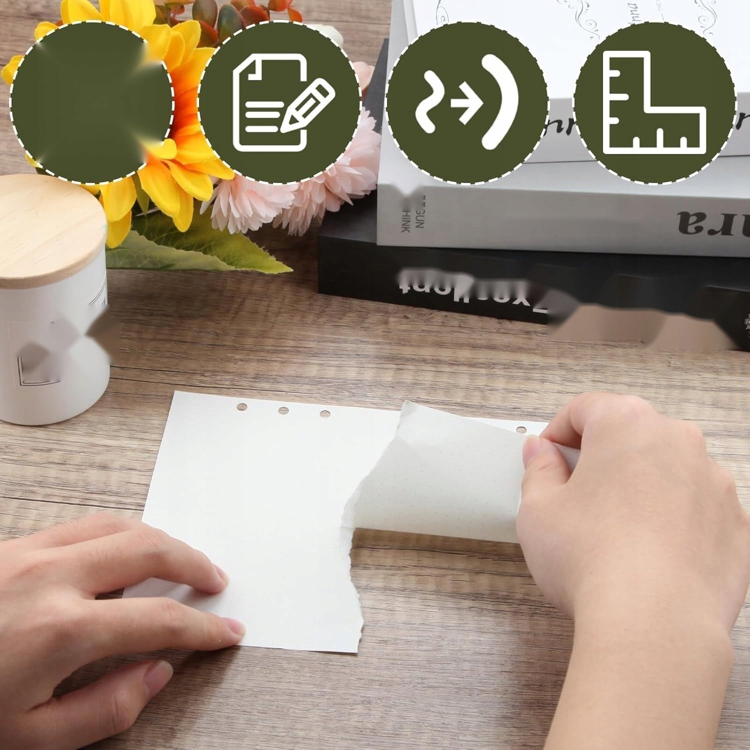 PAPER CARTRIDGES A5 3 PIECES DOTS 180 SHEETS UNIVERSAL FOR BINDER Reinforcement type no reinforcement
