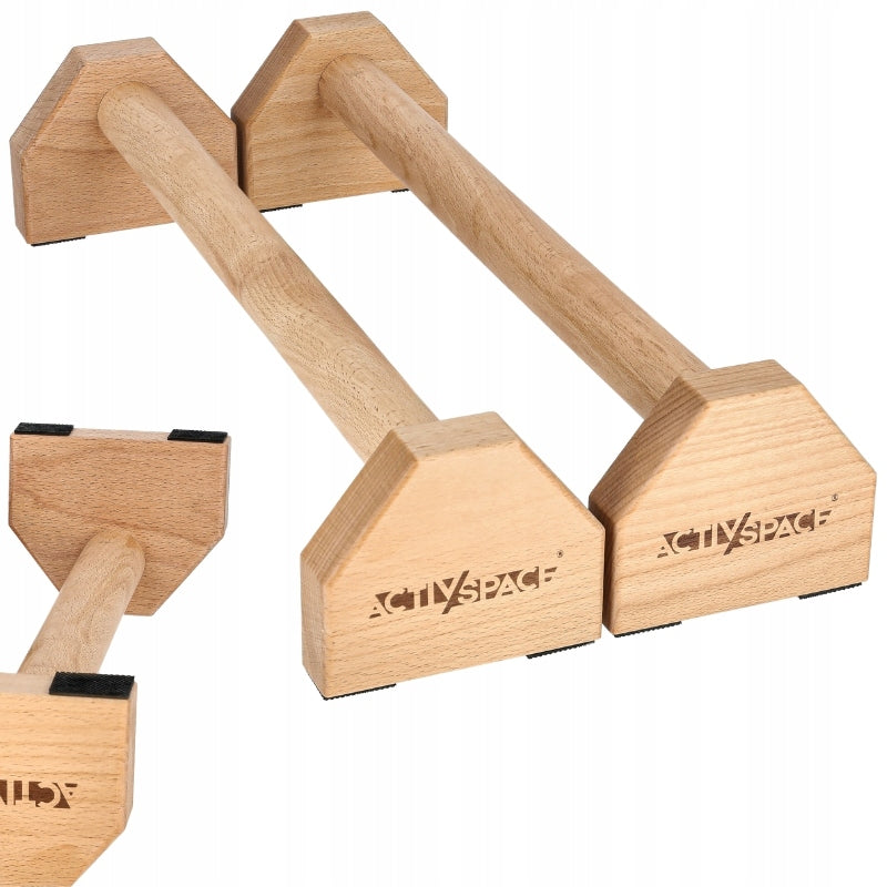 PARALETTES WOODEN HANDLES FOR PUSH-UPS CALISTHENICS LONG STRONG 50CM ACTIV