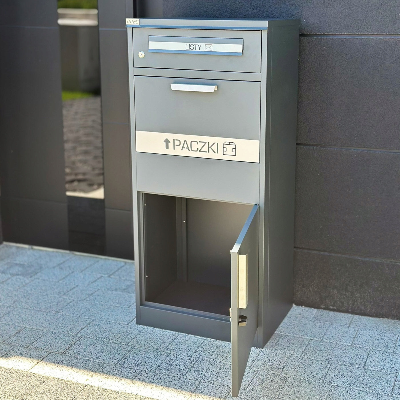 PARCEL BOX STANDING BOX FOR PARCELS MAILING LISTS Brand M-TEC