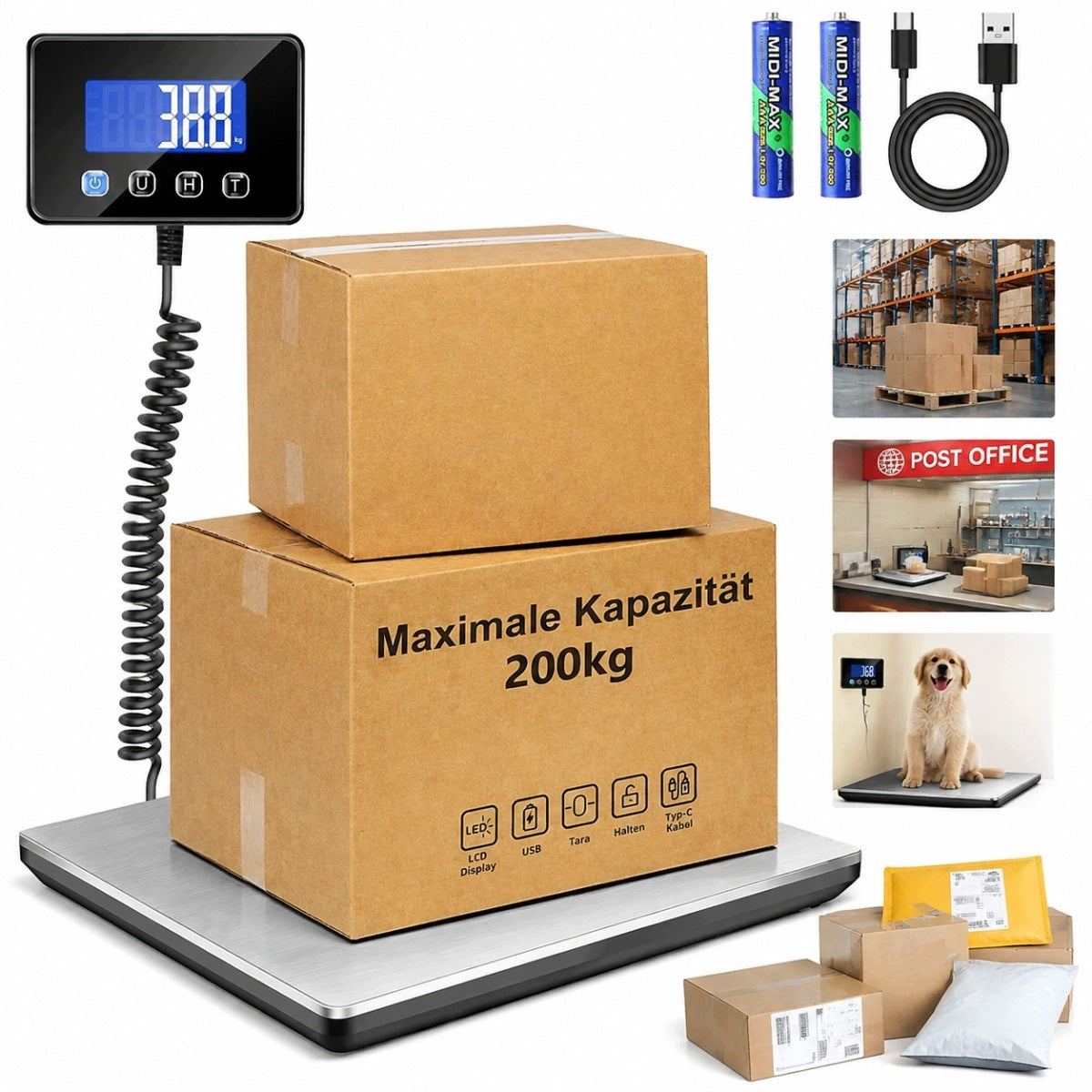 PARCEL WEIGHT POSTAL 200KG PLATFORM