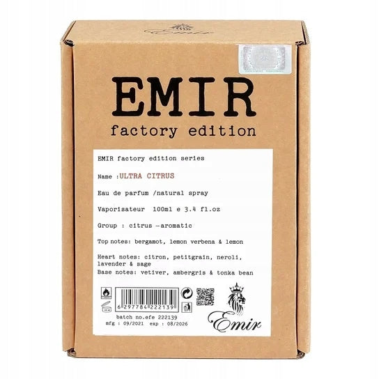 PARIS CORNER Emir Factory Edition Ultra Citrus 100 ml Eau de Parfum for men Packaging status original