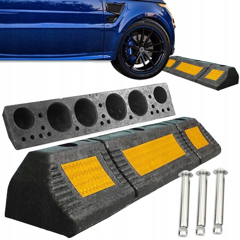 PARKING FENDER SEPARATOR STOP OVERRUN LOCK FOR WHEELS + SCREWS